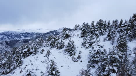 Winter-landscape,-beautiful-aerial-views