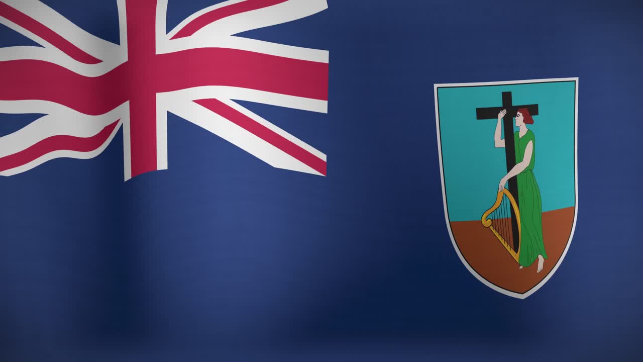 몬테세라트의 국기를 흔드는 애니메이션