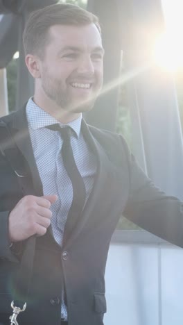 a businessman dressed in a formal suit is diligently writing notes in a showroom setting a distinguished professional man wearing a tailored suit is diligently taking notes in a modern showroom setting