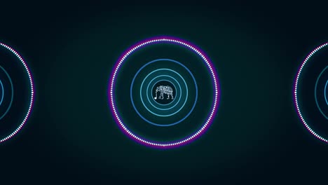 abstract audio visualizer with elephant motif