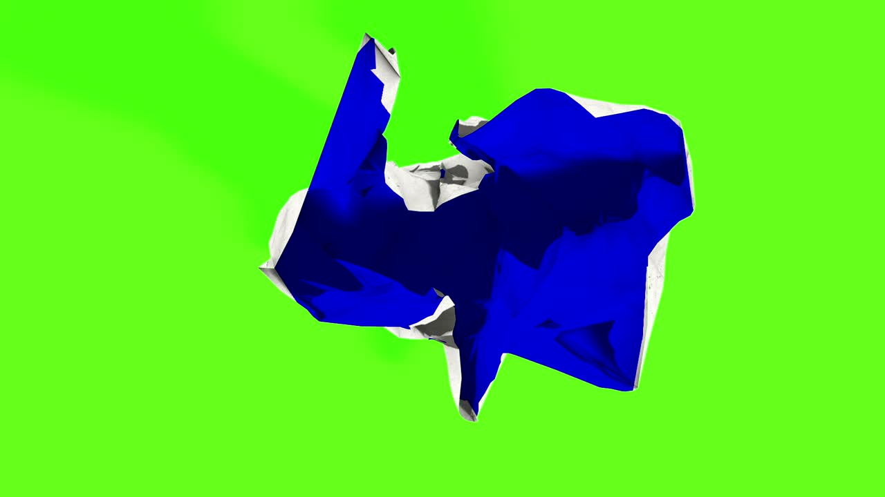 파란색, 롤링 은 종이 효과, 크로마 키 녹색 화면 배경, 비즈니스 아이디어