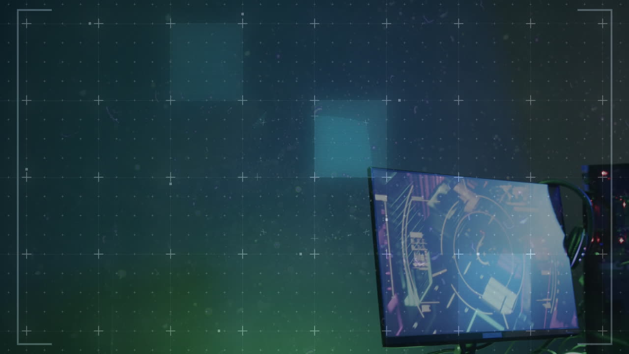 Animation of scope scanning and data processing over computer
