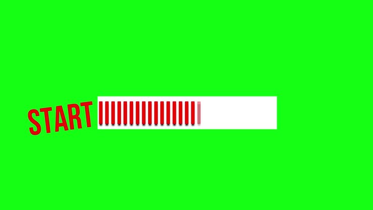 Progress Bar Loading green screen