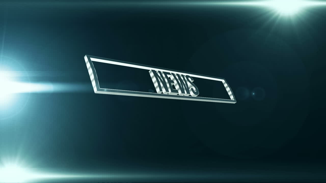 noticias en 3d con texto en movimiento