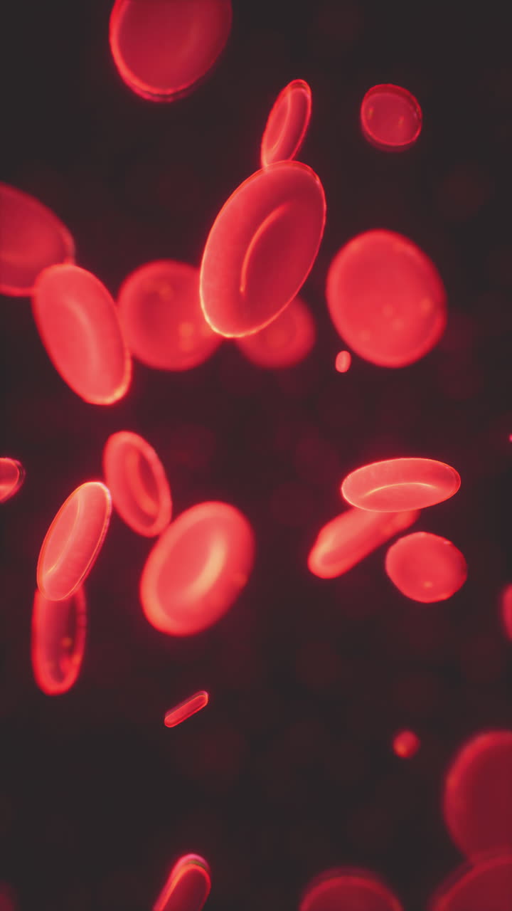 glóbulos rojos bajo un microscopio