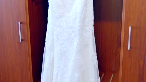 wide shot of  bride - bridemaid wedding dress