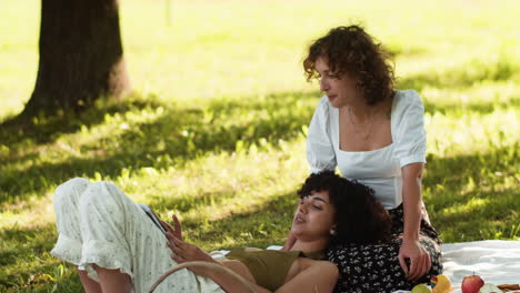 couple enjoying time together in the park