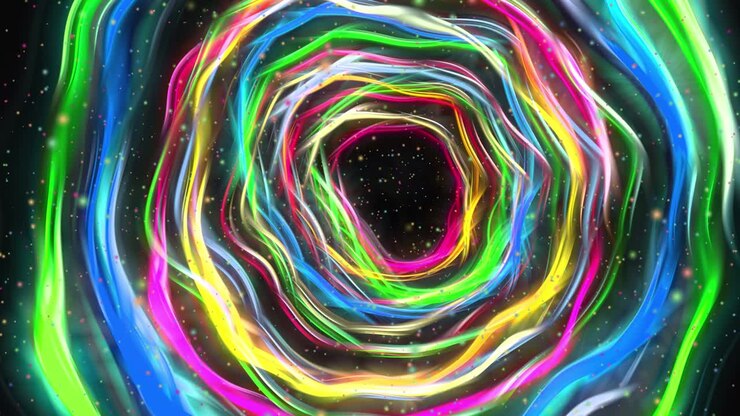 Animazione astratta, sfondo liquido, bellissimo filmato di pittura digitale, filmato di sfondo astratto. Animazione con gradiente olografico