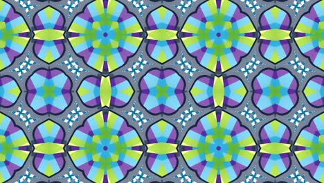 kaleidoscopio patrones de bucle sin costuras animación abstracto fondo gráfico en movimiento multicolor.