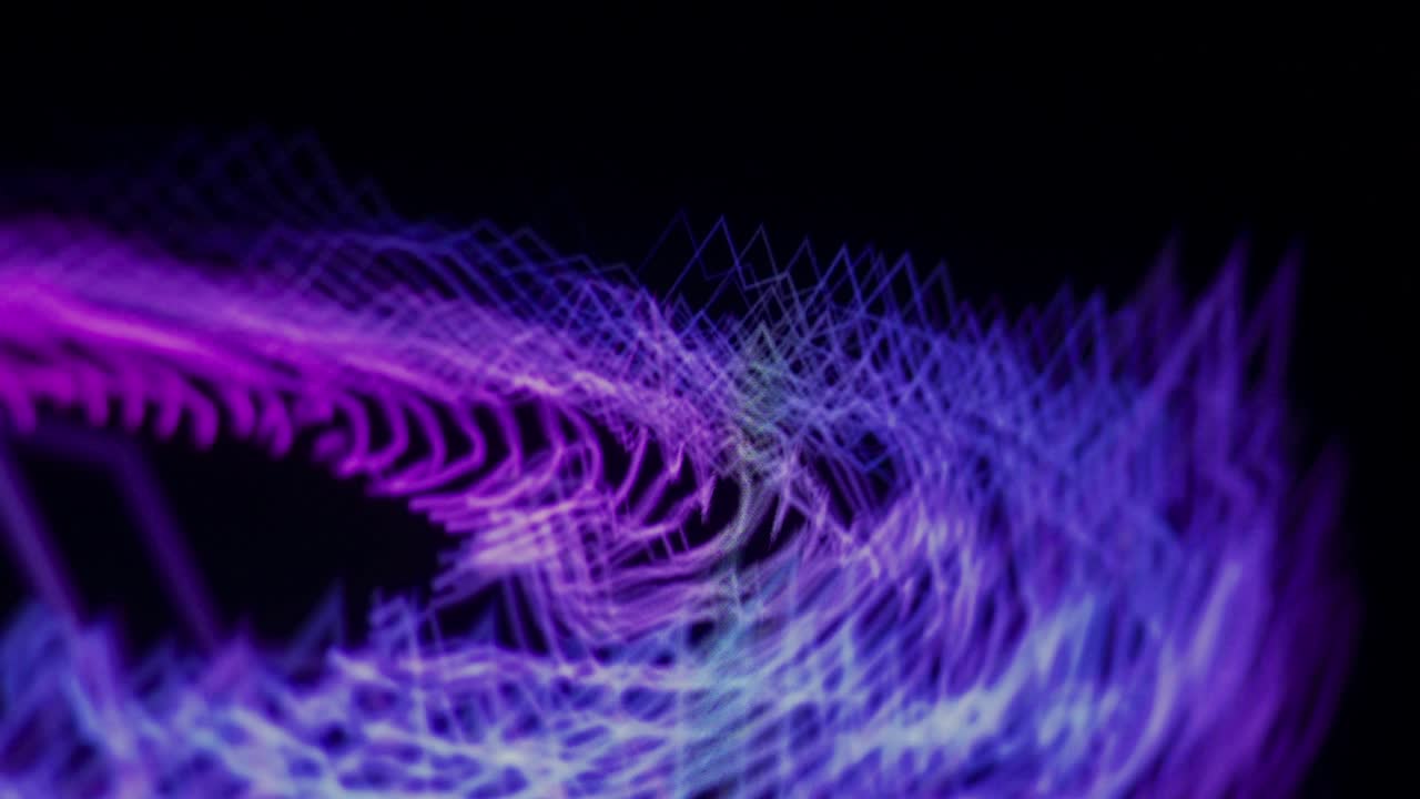 Sound Equalizer. Digital music sound wave footage. audio waveform abstract moving on black animation. color music equalizer abstract. gradient spectrum bar graph. Music wave Glowing Pulsing dancing.