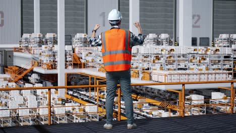 warehouse worker celebrating success