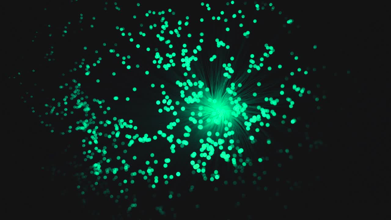 작은 플라스틱 막대기에서 빛의 추상적인 점