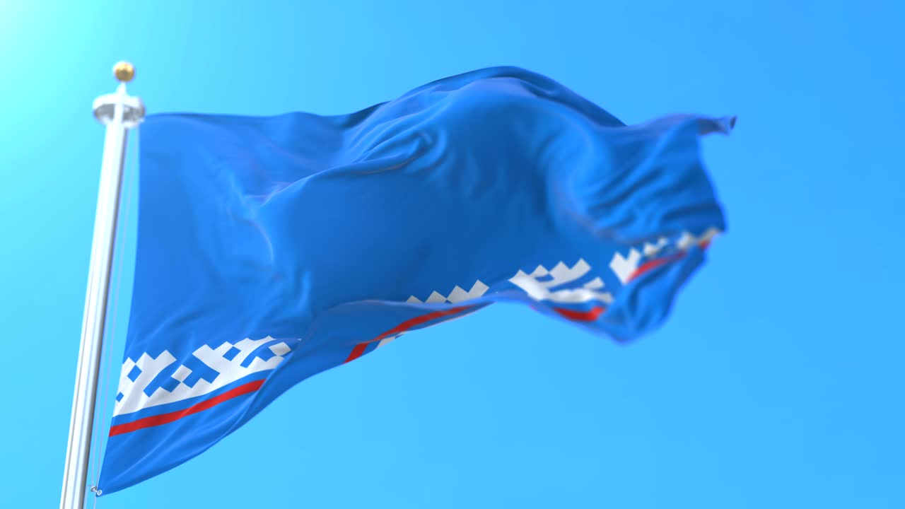 러시아의 야말로-네네츠 자치 구역의 국기.