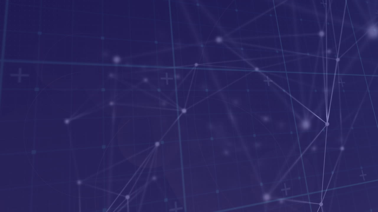 animación de la red de conexiones sobre fondo azul
