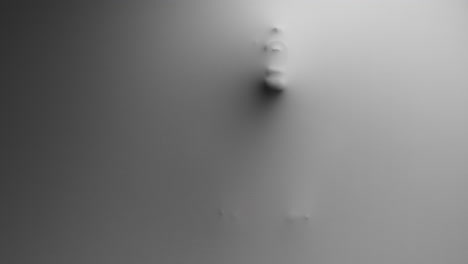 a scary silhouette of a woman appears from the white surface