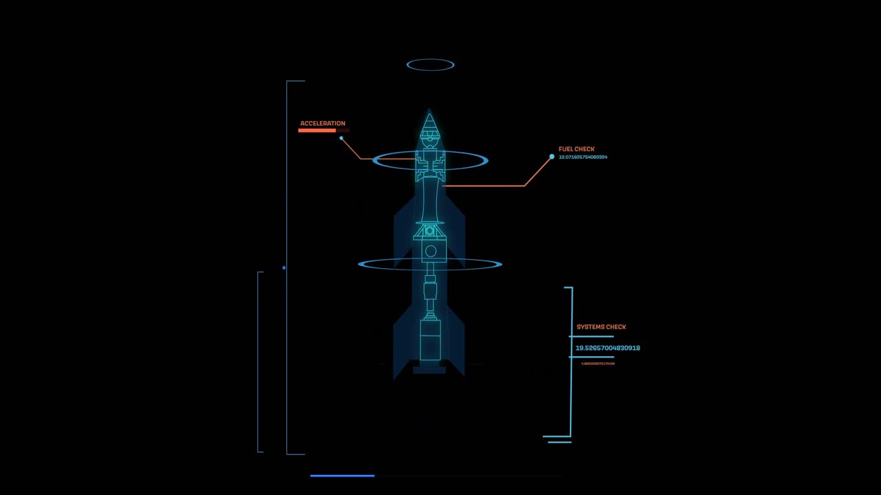 검은 바탕에 과학 데이터 처리의 애니메이션