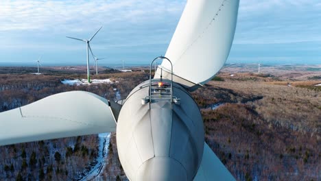 aerial view of wind turbines