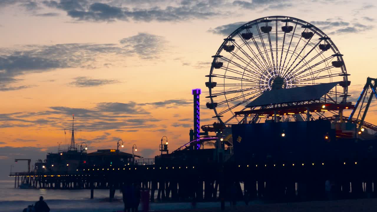 Sunset at Santa Monica Pier