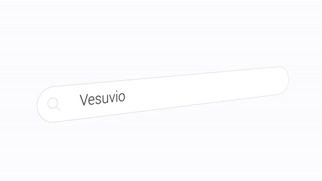 escribiendo vesuvio en el motor de búsqueda