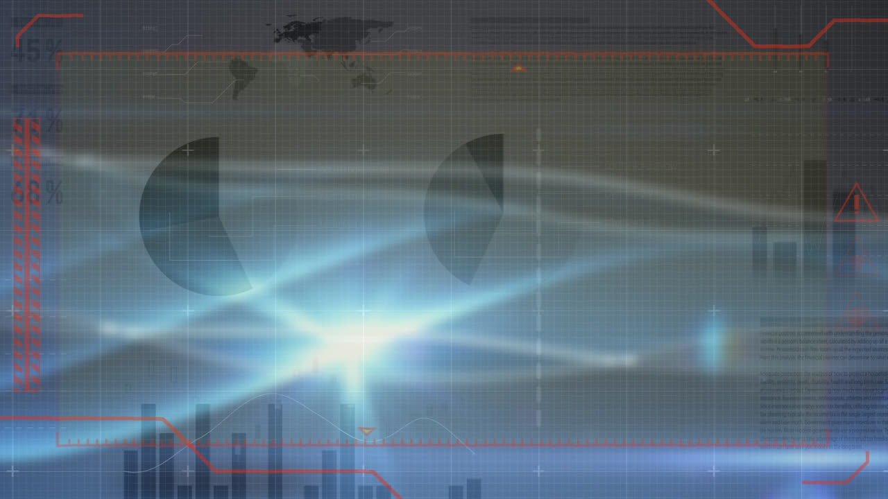 컴퓨터 회로판의 애니메이션 및 네트워크를 통해 데이터 처리