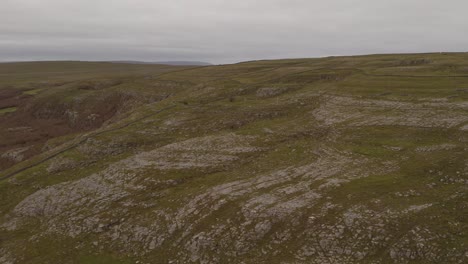 Aerial-pan-of-Burren-National-Park-mountain-top