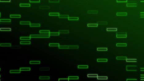 animación de rectángulos repetibles que se mueven sobre un fondo verde