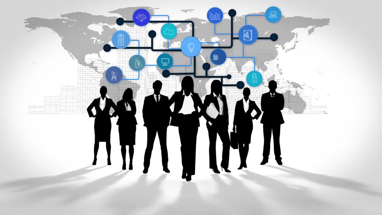 사업가들의 검은 실루