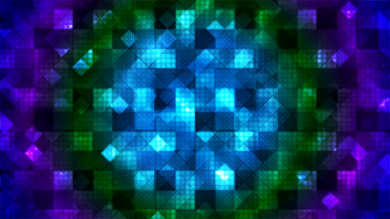 brillantes patrones de luz de diamantes cúbicos de alta tecnología, multicolor, abstracto