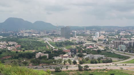 business district in abuja, nigeria, static wide shot