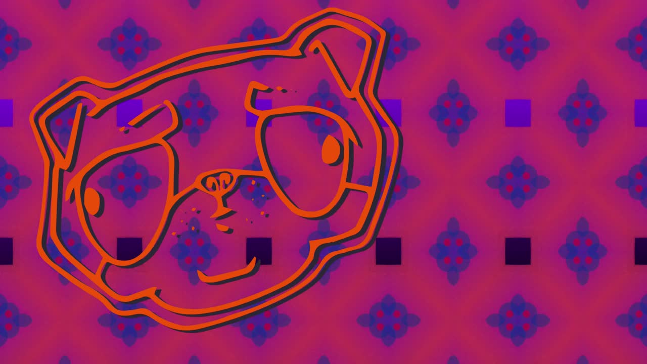 animación del icono del cachorro sobre las formas.