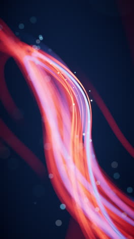 flowing curves with glowing neon lines, 3d rendering.