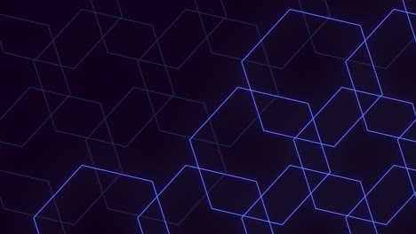 futuristic glowing blue geometric pattern on dark background
