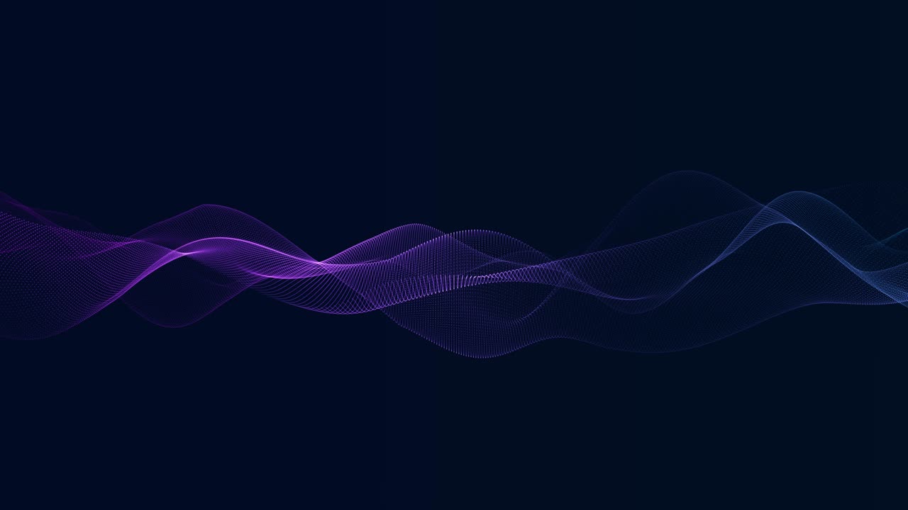 fondo de onda multicolor abstracto. fondo de big data tecnológico. movimiento del flujo de datos digitales. onda de partículas de big data. onda futurista de puntos. fondo cibernético o tecnológico. bucle sin costuras 4k