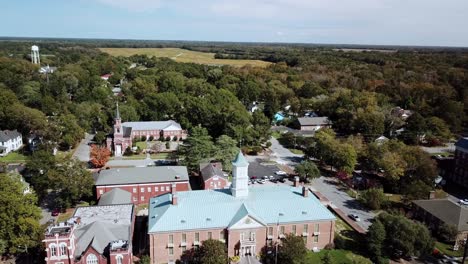 Tarboro-NC,-Tarboro-North-Carolina-Aerial,-County-Seat,-County-Courthouse,-Historic-County-Courthouse,-Small-Town-America,-Small-Town-USA