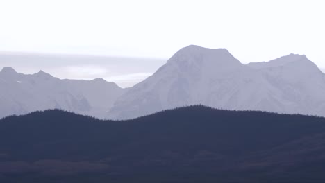 panning closeup of alaskan mountains