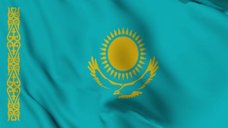 kazakhstan flag seamless waving animation