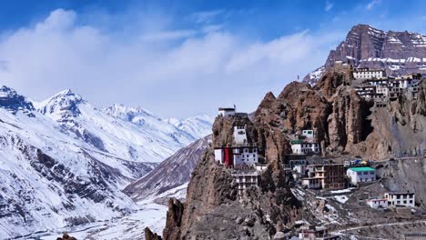 himalayan monastery in winter
