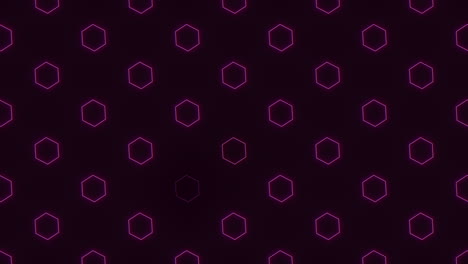 a neon purple hexagons on a black background