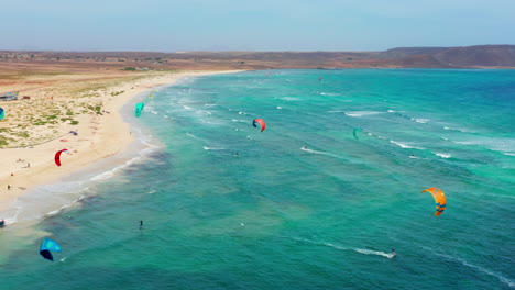 entrenamiento de kite surf en sal, cabo verde