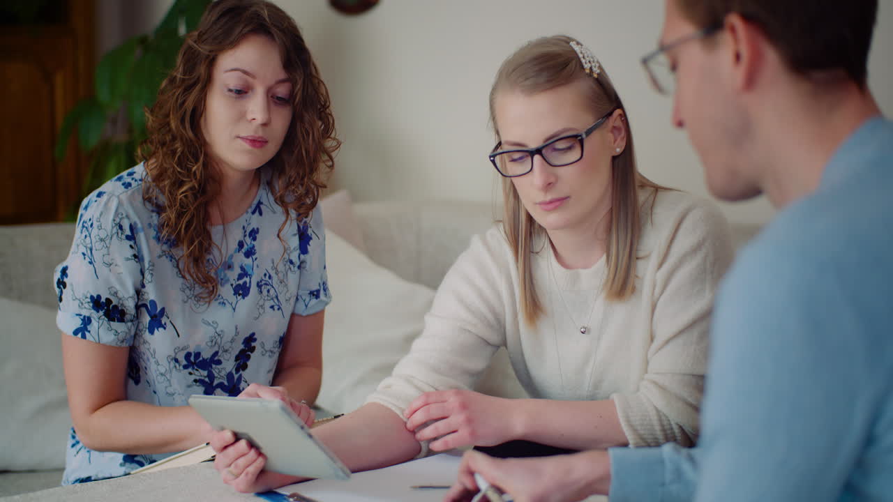 Business meeting with financial planning