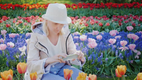 young woman tourist in the netherlands