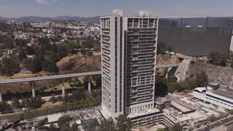 aerial view of buildings in santa fe mexico, near la mexicana