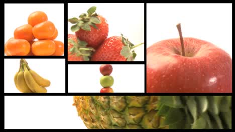 variedad de frutas y verduras en un carrete de película 3