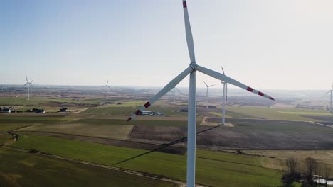 an aerial rotation of ballywater wind farm in county wexford