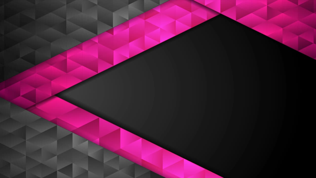 Fondo de movimiento geométrico abstracto low poly negro y púrpura