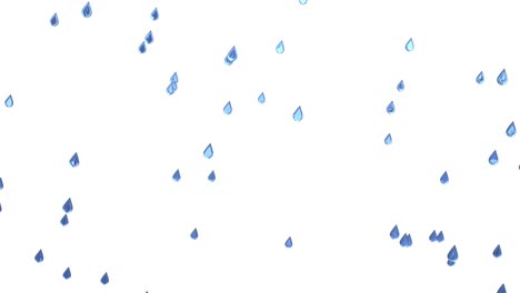 grandes gotas de lluvia caen aisladas - pronóstico del tiempo. concepto de fondo video 3d