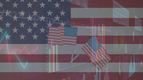 Animation-of-statistics-processing-over-flags-of-united-states-of-america