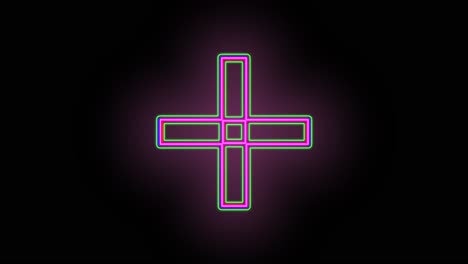 hình chữ thập màu tím neon