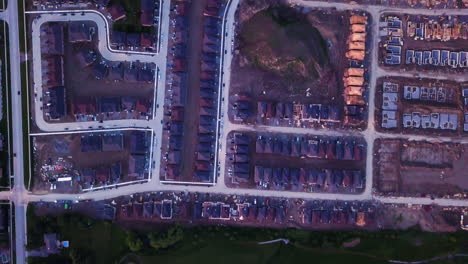 aerial view of a large residential construction zone