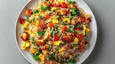 chicken fried rice with vegetables